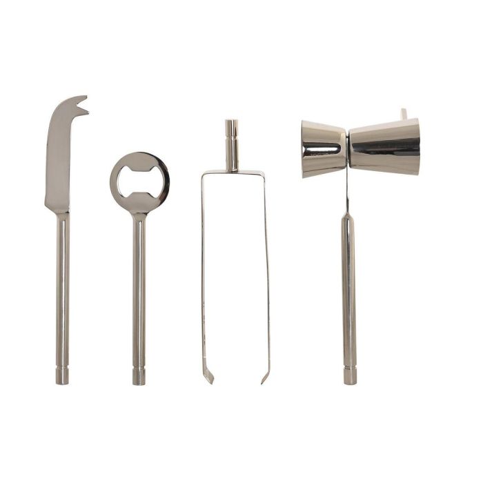 DKD Home Decor Set de 4 Accesorios de Cóctel Glam Inox Acacia Plateado Natural 9x30x25.5 cm 1 DKD Home Decor Set de 4 Accesorios de Cóctel Glam Inox Acacia Plateado Natural 9x30x25.5 cm 1