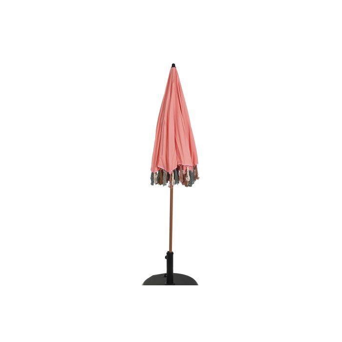 DKD Home Decor Parasol para Terraza y Jardín Coral 180x180x190 cm con Flecos Desmontable DKD Home Decor Parasol para Terraza y Jardín Coral 180x180x190 cm con Flecos Desmontable