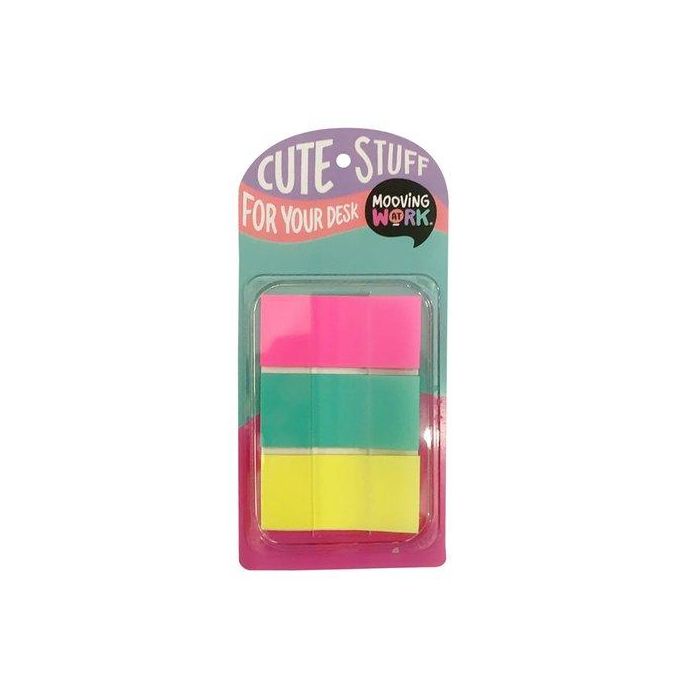 Banderitas Adhesivas Mooving Anchas Colores Dispensador De 3