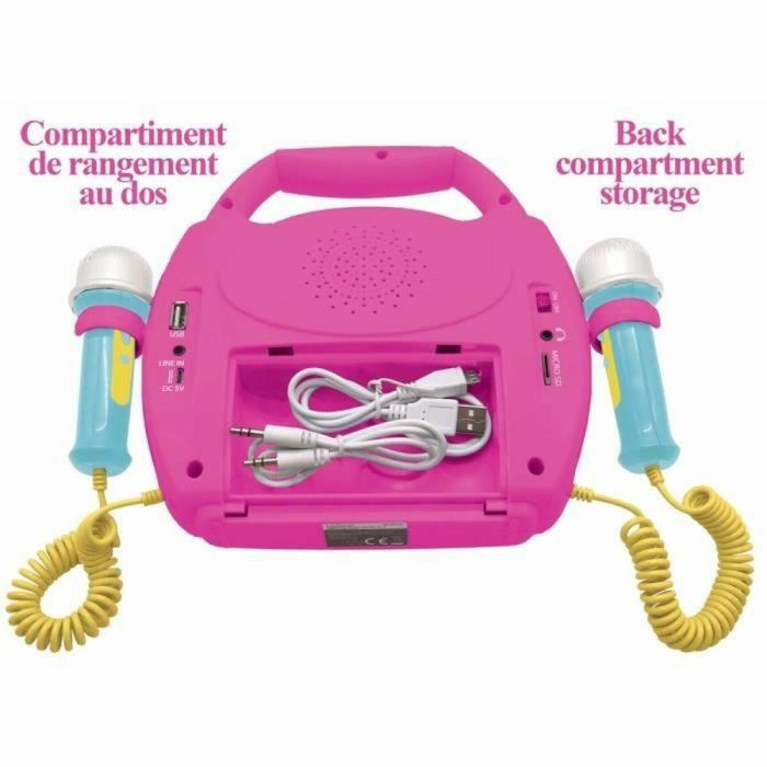 Minnie Mouse - Altavoz Karaoke Infantil Portátil Bluetooth con 2 Micrófonos, Efectos de Luz y Batería Recargable USB-C 4 Minnie Mouse - Altavoz Karaoke Infantil Portátil Bluetooth con 2 Micrófonos, Efectos de Luz y Batería Recargable USB-C 4