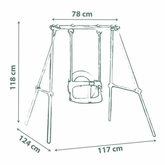 Columpio metal baby swing s.life. altura de 118 cm 118x117 cm 1 Columpio metal baby swing s.life. altura de 118 cm 118x117 cm 1