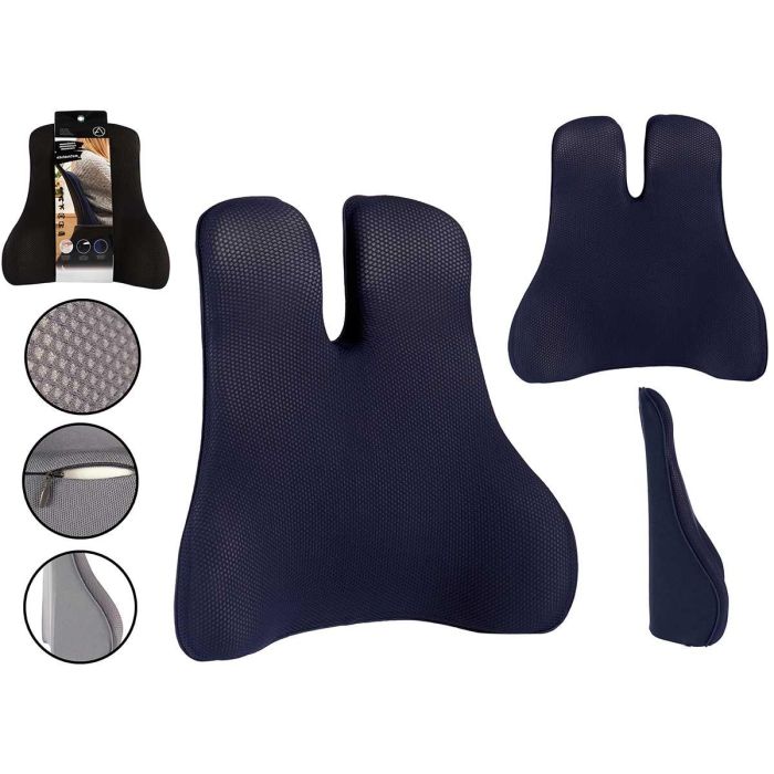 Cojín Espuma Memoria Lumbar Arte Regal 47x14x47 cm - Azul, Gris, Negro (6 Unidades) Cojín Espuma Memoria Lumbar Arte Regal 47x14x47 cm - Azul, Gris, Negro (6 Unidades)