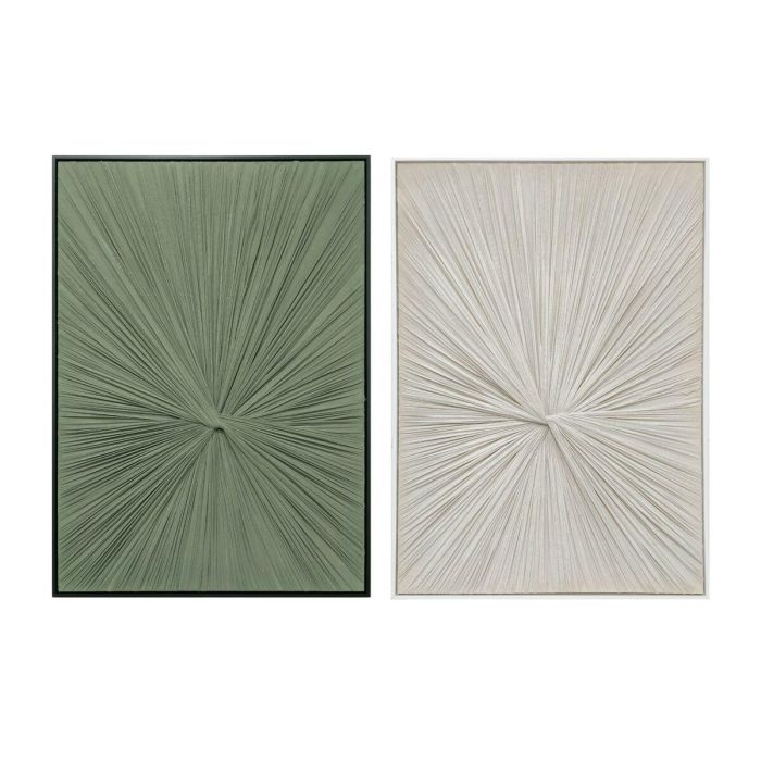 Cuadro Home ESPRIT Verde Beige Moderno (2 Unidades) Cuadro Home ESPRIT Verde Beige Moderno (2 Unidades)