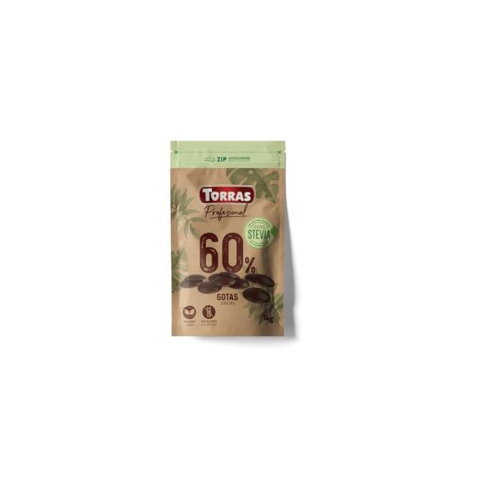 Gota Chocolate 60% Cacao Stevia 1Kg