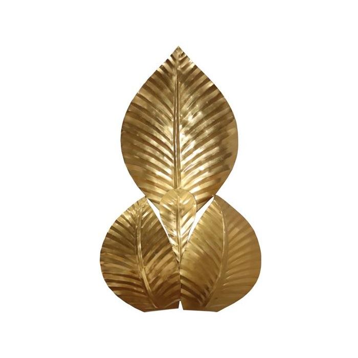 Lampara Aplique Tropical DKD Home Decor Dorado 14 x 58 x 37 cm