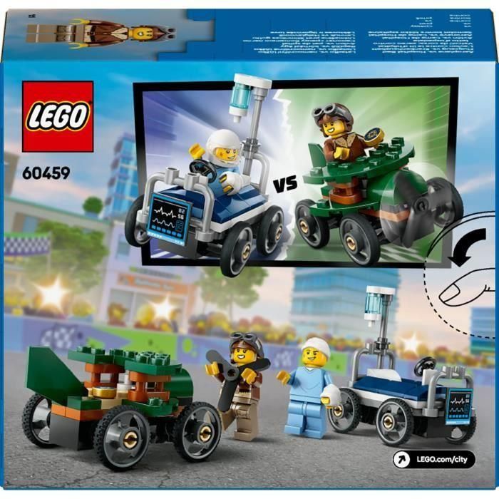 Juego de construccion coches de carreras: avión vs cama de hospital lego city great vehicles 5 Juego de construccion coches de carreras: avión vs cama de hospital lego city great vehicles 5