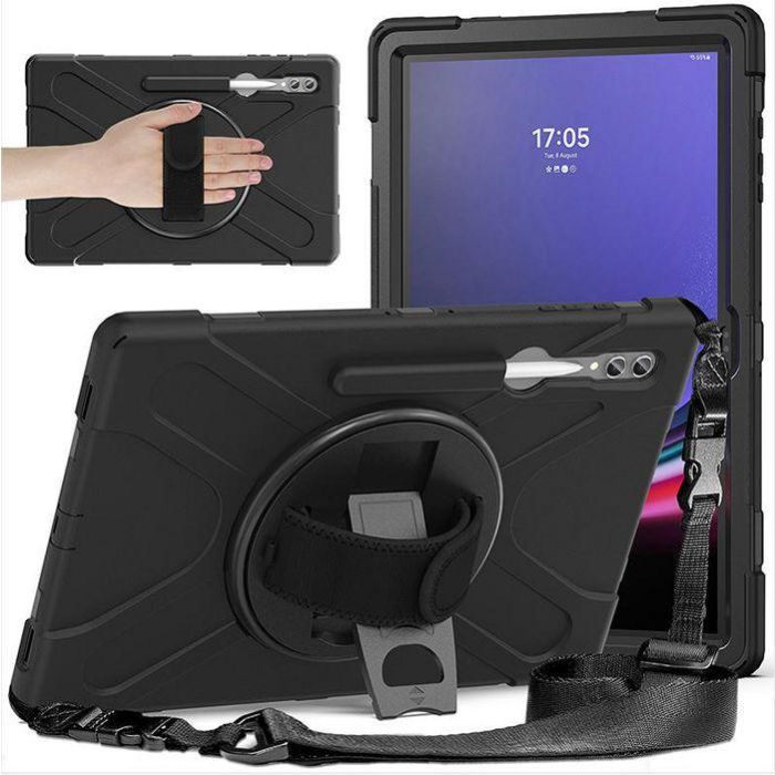 eSTUFF Funda AUSTIN Defender Negra para Galaxy Tab S10 Ultra / S9 Ultra / S8 Ultra sin protector de pantalla 6