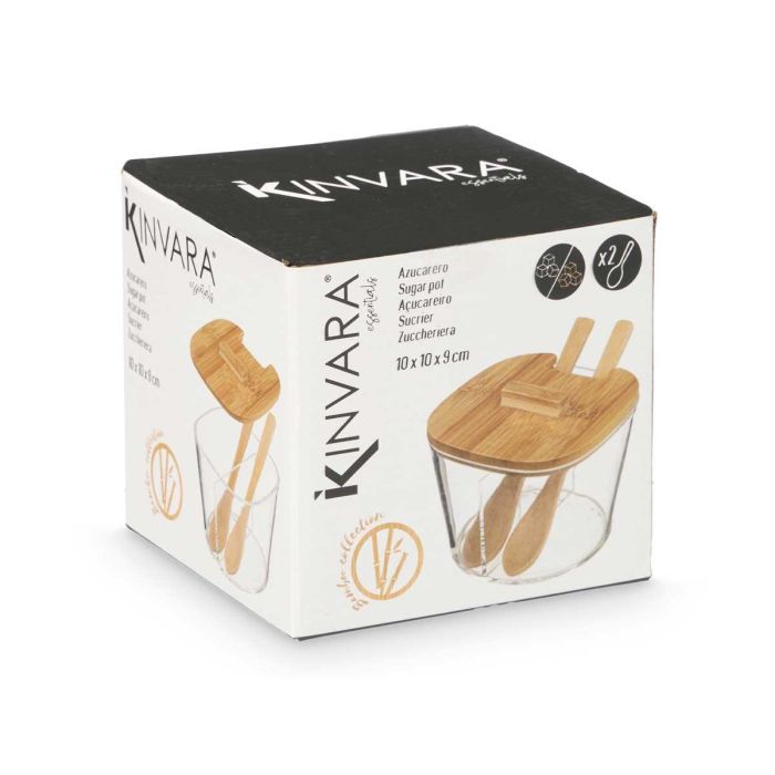 Azucarero Doble Tapa Bambu Kinvara 10X9CM (18 Unidades) 2 Azucarero Doble Tapa Bambu Kinvara 10X9CM (18 Unidades) 2