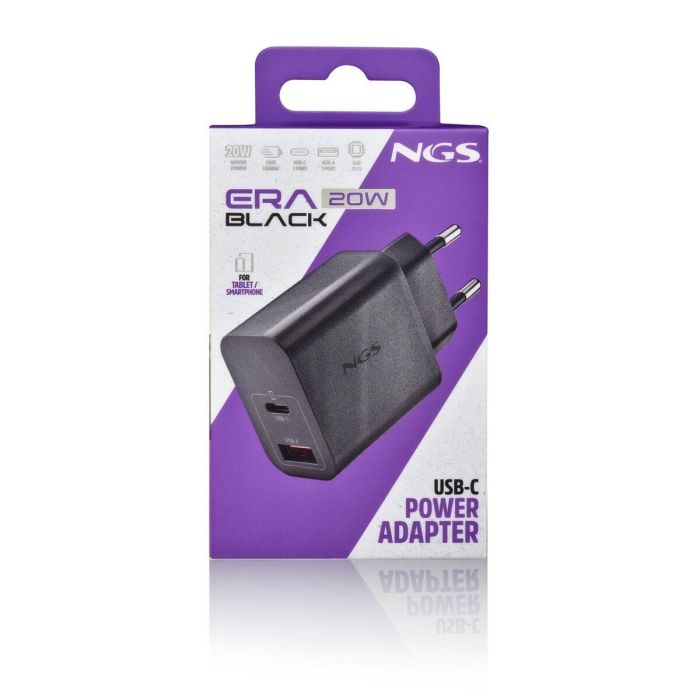 Cargador para Portátil NGS ERA20WBLACK 20 W Negro 10