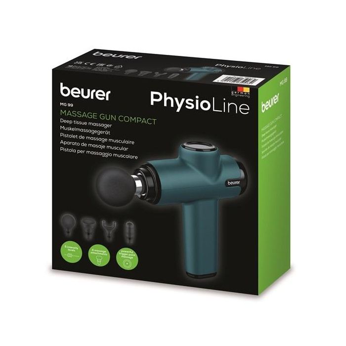 Beurer MG-99 Pistola de Masaje Muscular Potente con 5 Niveles de Intensidad y 4 Accesorios para Relajación Profunda 3
