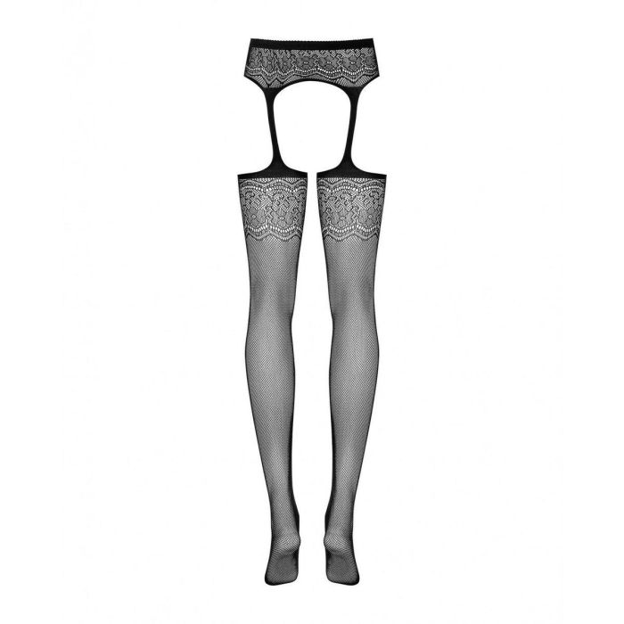 Medias con Liguero Obsessive S207 XL/XXL Negro 1 Medias con Liguero Obsessive S207 XL/XXL Negro 1