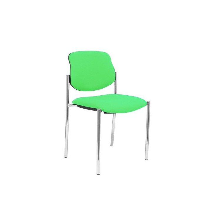 Silla Piqueras Y Crespo Villalgordo Confidente Chasis Cromo Asiento Y Respaldo Tapizados Bali Pistacho