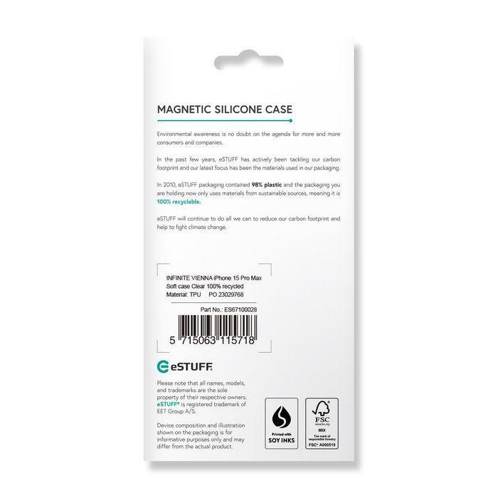 eSTUFF iPhone 15 Pro Max INFINITE VIENNA TPU Cover - Transparent - 100% recycled plastic 13 eSTUFF iPhone 15 Pro Max INFINITE VIENNA TPU Cover - Transparent - 100% recycled plastic 13