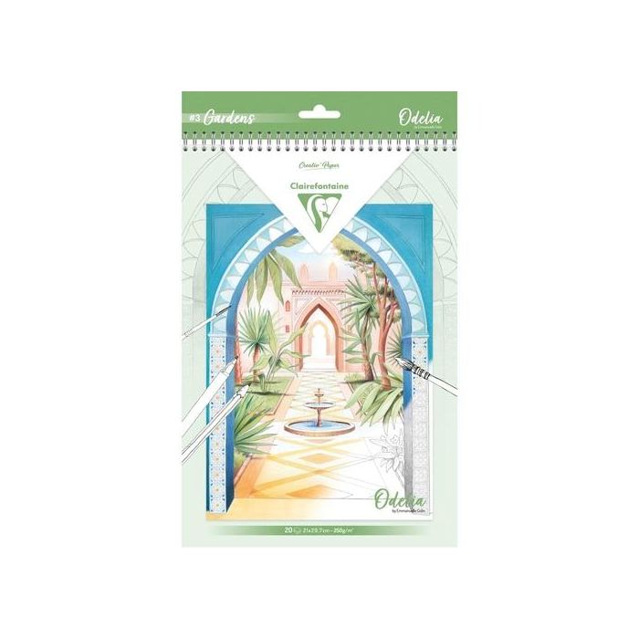 Libro De Colorear Clairefontaine Odelia A4 250G 20H Jardines