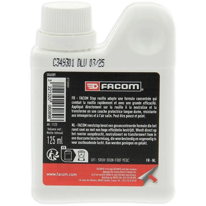 Facom Detener el Óxido 125 ml: Fórmula Concentrada que Combate el Óxido Rápidamente y con Gran Eficiencia 3