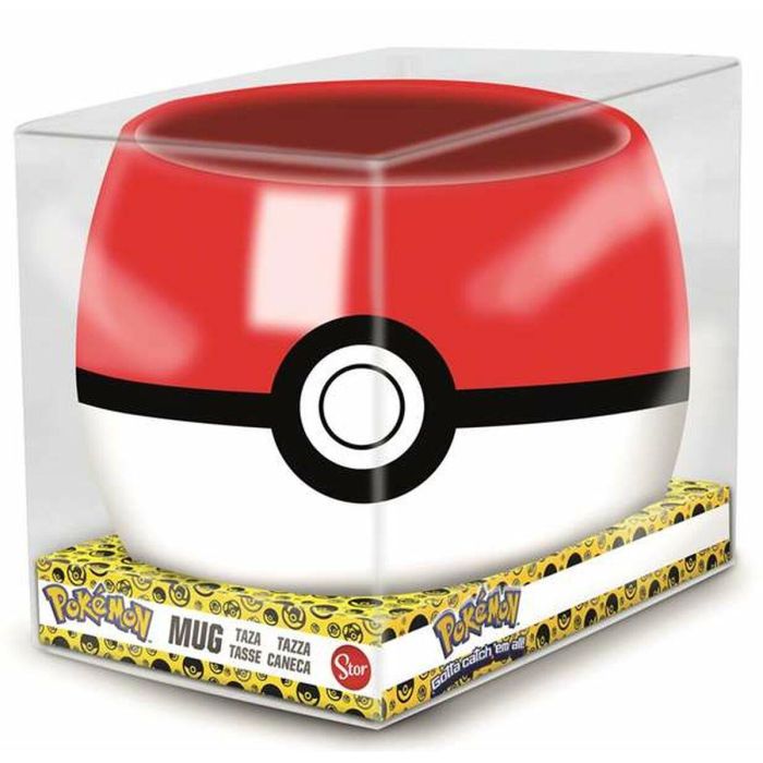 Taza de ceramica 3D pokemon pokeball en caja regalo 440 ml