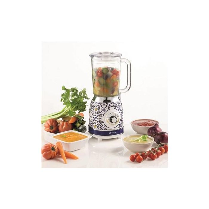 Ariete 583 Batidora de Vaso Vintage con 4 Cuchillas de Acero Inoxidable y 4 Velocidades, Vaso de Vidrio 5