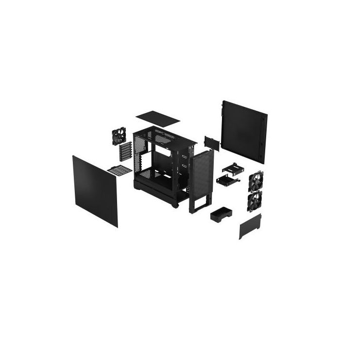 Fractal Design Caja PC Pop Air Black Solid FD-C-POA1A-01 ATX micro ATX Mini-ITX Full Torre Color Negro Ancho 215mm Profundidad 473.5mm Altura 454mm 11