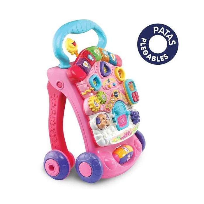 Andador comienzandar 2 en 1 rosa con patas plegables, panel extraíble, luces y sonidos 46x33x45 cm 4 Andador comienzandar 2 en 1 rosa con patas plegables, panel extraíble, luces y sonidos 46x33x45 cm 4
