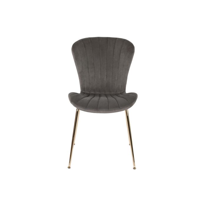 DKD Home Decor Silla Glam Gris Claro Dorado 49 x 84 x 54 cm (2 Unidades) 4 DKD Home Decor Silla Glam Gris Claro Dorado 49 x 84 x 54 cm (2 Unidades) 4