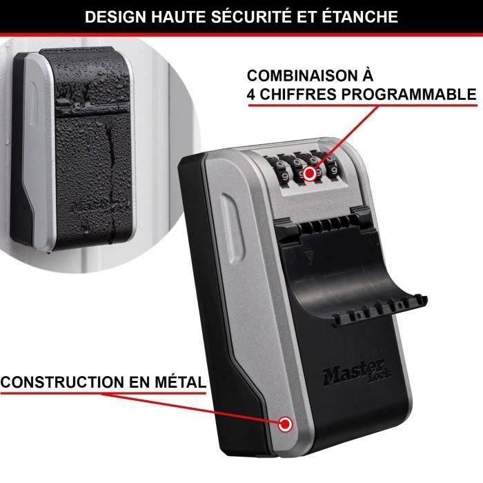 MASTER LOCK - Caja de llaves para exterior - Nuevo diseño - Montaje en pared - Gran capacidad - Alta seguridad - 19,6 x 7,6 x 5,6 cm 2 MASTER LOCK - Caja de llaves para exterior - Nuevo diseño - Montaje en pared - Gran capacidad - Alta seguridad - 19,6 x 7,6 x 5,6 cm 2