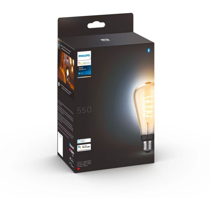 Philips Hue White Ambiance E27 1x GiantEdison ST72 Filament 300lm 3