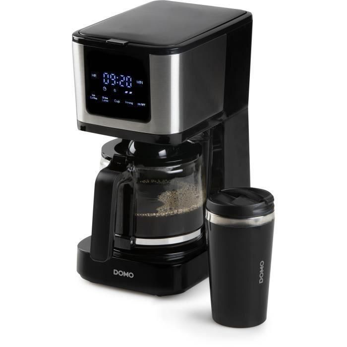 Cafetera de filtro - DOMO - DO733K - 900 W - 4 a 10 tazas - Pantalla LCD - 3 intensidades - Negra 5