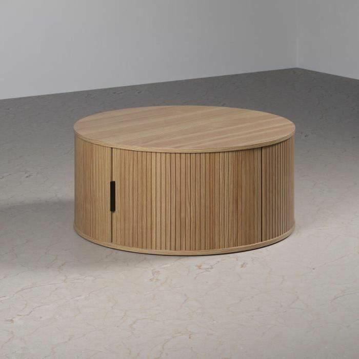 Trendteam RON234311451 Mesa de centro redonda RONIN Essential MDF Roble Diámetro 80 cm Altura 36 cm 3 Trendteam RON234311451 Mesa de centro redonda RONIN Essential MDF Roble Diámetro 80 cm Altura 36 cm 3