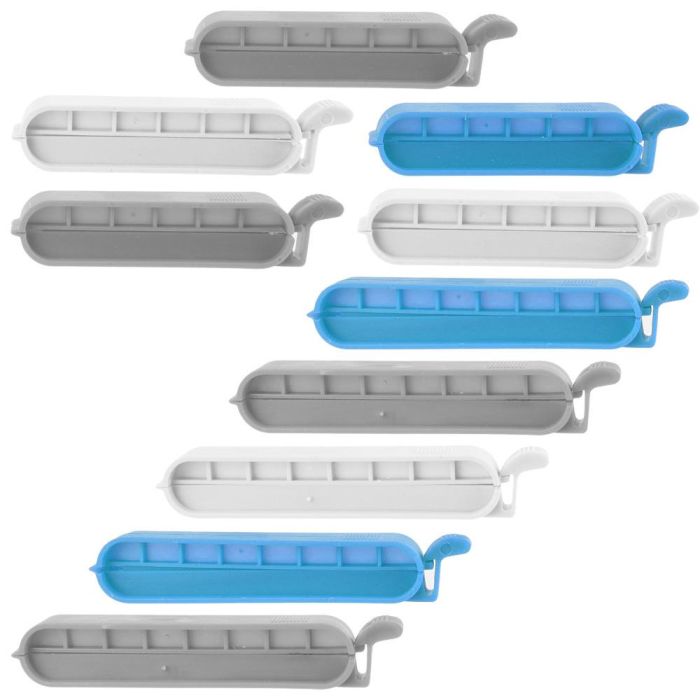 Je cherche une Idee Juego de 10 Pinzas para Conservar Bolsas de Colores 1