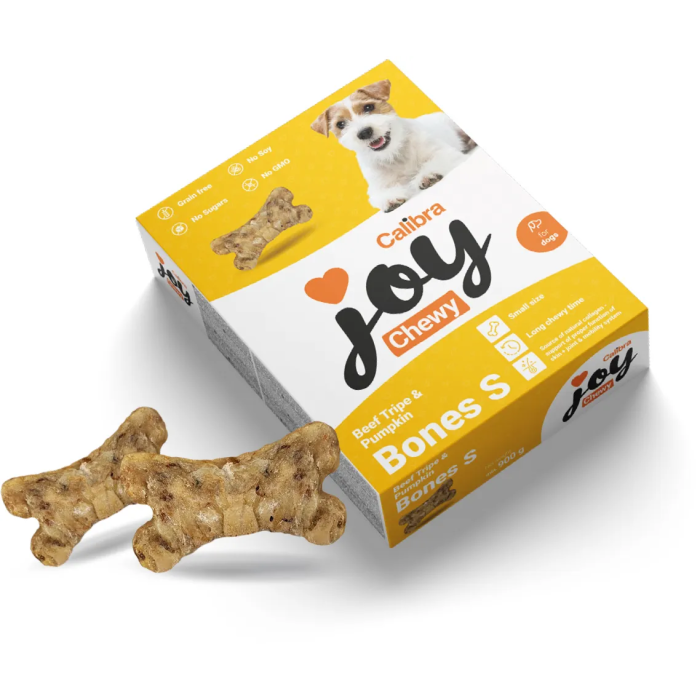 Calibra Joy Dog Chewy Hueso S Tripa Y Calabaza +40 Unidades 900 gr