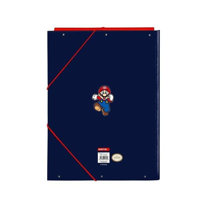 Safta Carpeta Folio 3 Solapas Super Mario World 26x33,5x2,5 cm 1