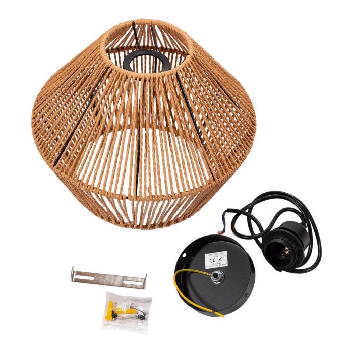 Lámpara Colgante de Cuerda Natural Okara SKD-P80002, Diseño Original y Fresco para Interiores: Salón, Comedor, Restaurante. Casquillo E27. 5 Lámpara Colgante de Cuerda Natural Okara SKD-P80002, Diseño Original y Fresco para Interiores: Salón, Comedor, Restaurante. Casquillo E27. 5