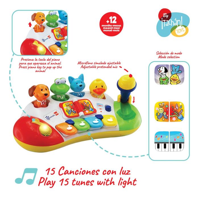 Tachan Piano Musical con Animales Pop Up para Niños +12 Meses 1 Tachan Piano Musical con Animales Pop Up para Niños +12 Meses 1