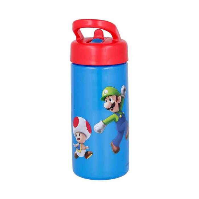 Botella de plástico con asa para llevar super mario 410 ml 1 Botella de plástico con asa para llevar super mario 410 ml 1