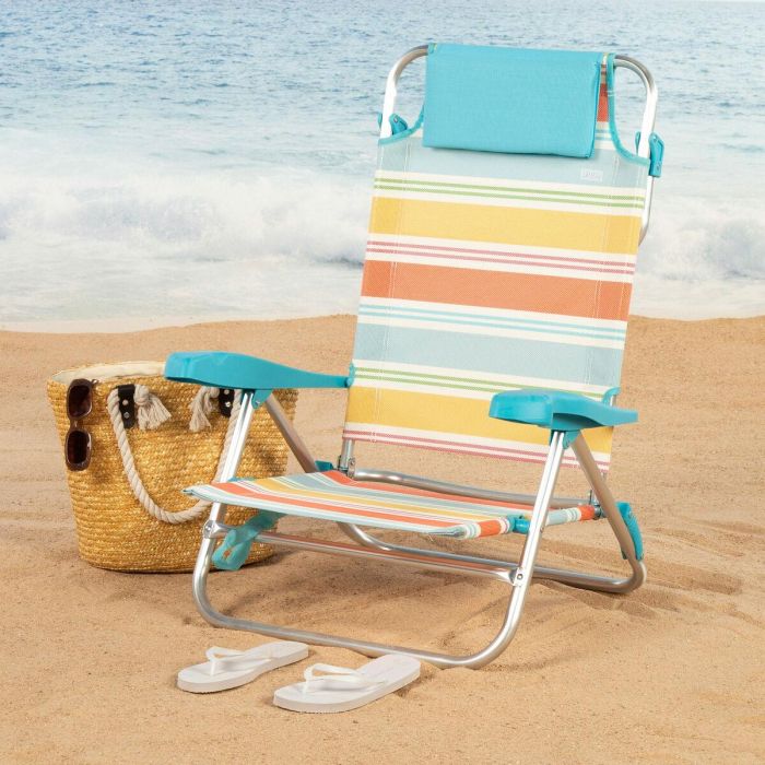 Silla de Playa Aktive Multicolor 48 x 90 x 60 cm (2 Unidades) 5 Silla de Playa Aktive Multicolor 48 x 90 x 60 cm (2 Unidades) 5