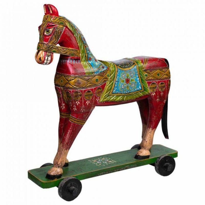 Figura Decorativa Alexandra House Living Madera de mango Caballo 36 x 96 x 86 cm 4