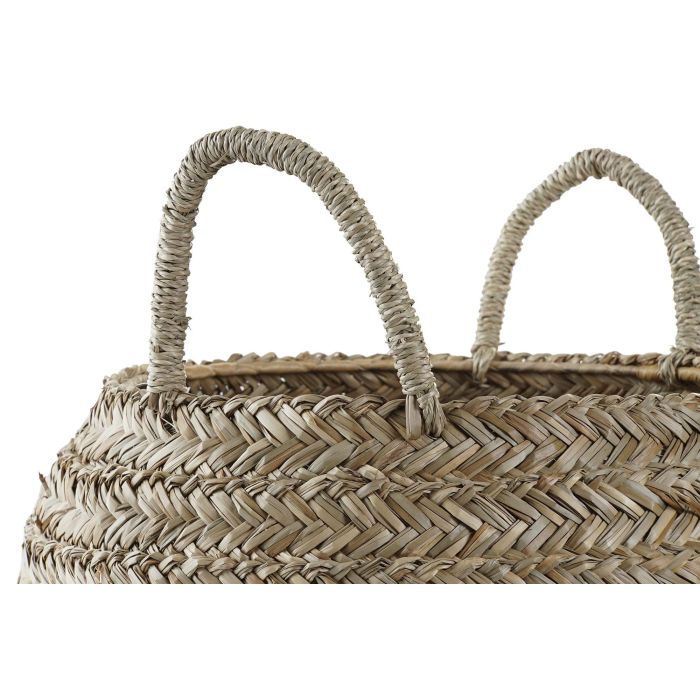 Cesta Decorativa DKD Home Decor Natural Hierba marina Boho 40 x 40 x 30 cm 2 Cesta Decorativa DKD Home Decor Natural Hierba marina Boho 40 x 40 x 30 cm 2
