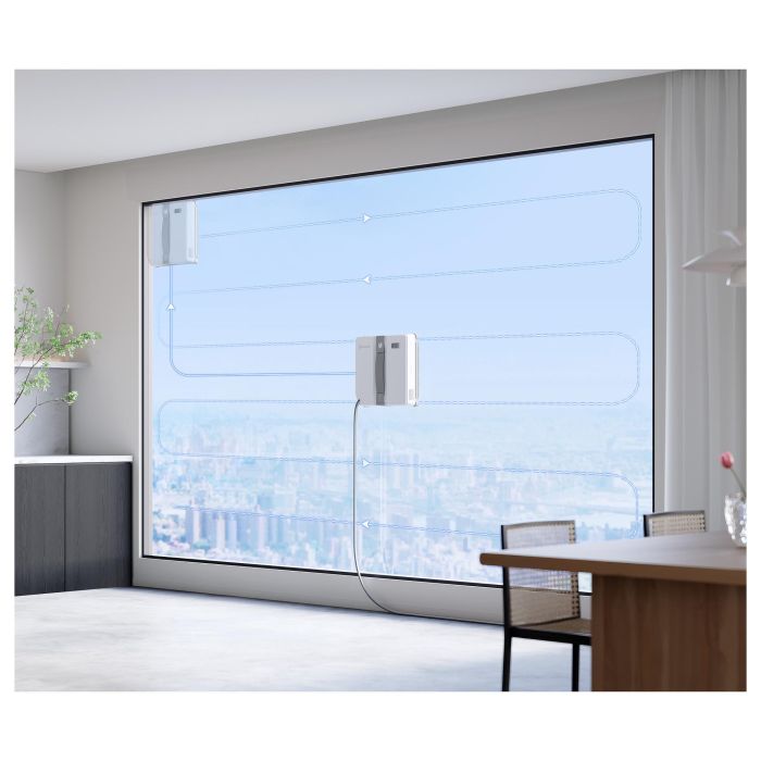 ECOVACS WINBOT Mini Robot Limpiacristales, Succión Universal 22x25 cm, Gris y Blanco, Batería de Ión-Litio, Nivel de Ruido 63 dB