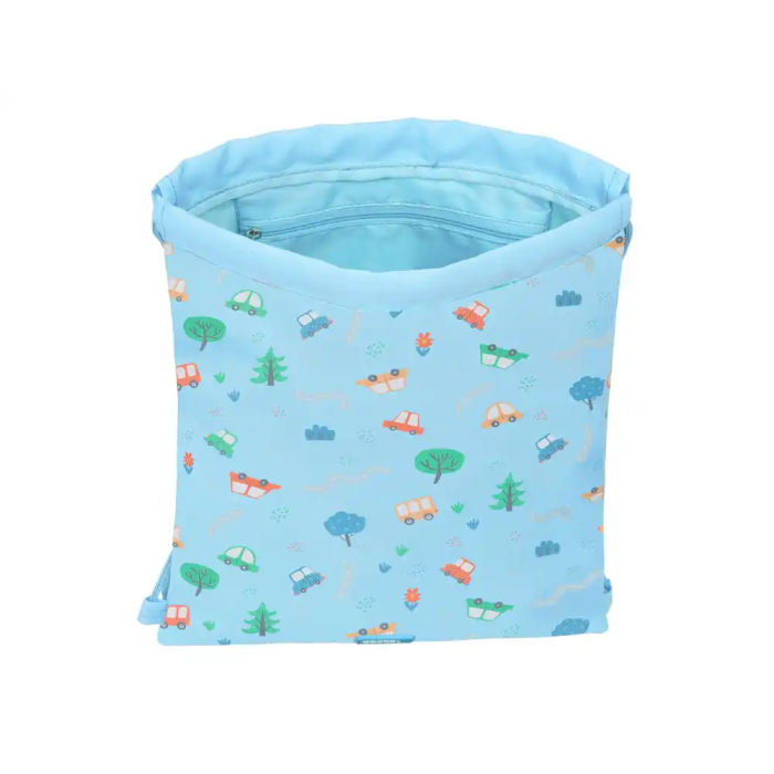 Bolsa Mochila con Cuerdas Safta Coches Azul 26 x 34 x 1 cm 3