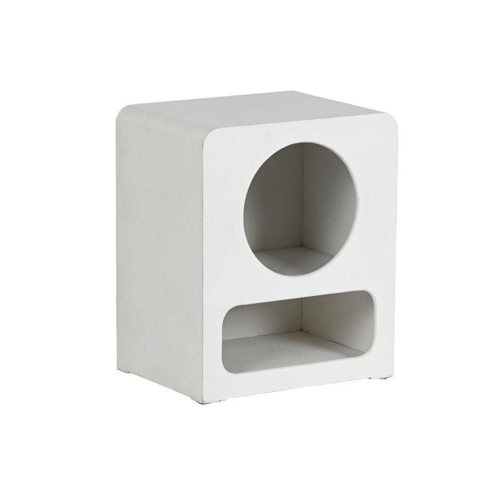 Mesita De Noche Moderno DKD Home Decor Blanco 30 x 48 x 40 cm