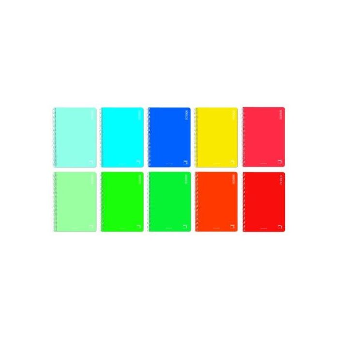 Bloc Pacsa Basic Tapa Normal 4º 80H Pauta 3,5 60G Surtido (10 Col.) (Set de 10)