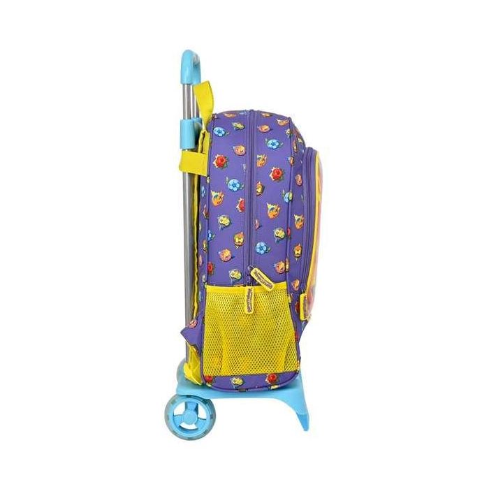 Mochila Escolar con Ruedas SuperThings Guardians of Kazoom Morado Amarillo (32 x 42 x 14 cm) 2