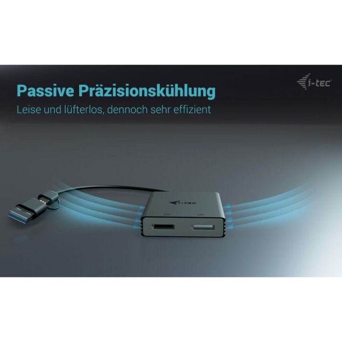 Cable USB i-Tec CADUAL4KDP Negro 6