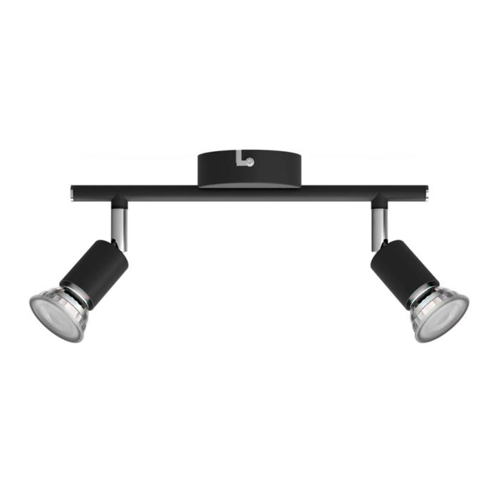 Philips Foco Lámpara de 2 Focos Limbali GU10 Negro, Metal, Cabezal Ajustable, Bombilla No Incluida, 8 x 32,4 x 13 cm Philips Foco Lámpara de 2 Focos Limbali GU10 Negro, Metal, Cabezal Ajustable, Bombilla No Incluida, 8 x 32,4 x 13 cm