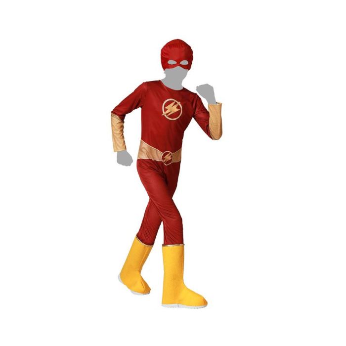 Disfraz Super Heroe Comic Rojo Rayo Niño Infantil 7-9 Años 4 Disfraz Super Heroe Comic Rojo Rayo Niño Infantil 7-9 Años 4