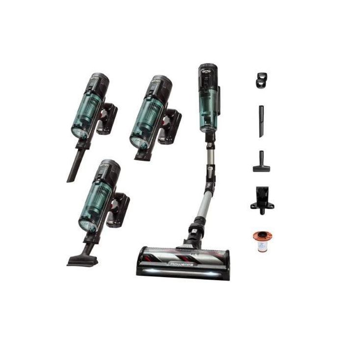 Rowenta RH9A32W0 Aspirador Escoba sin Cable X-Force Flex 13.60, 150 Airwatts, 60 Min Autonomía, Tubo Flexible, Luz LED, Filtración 99.9% 1