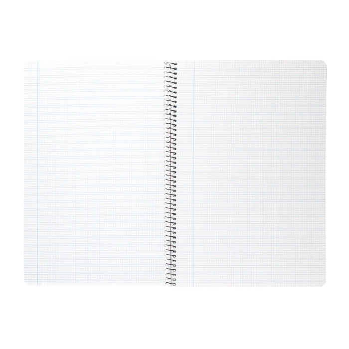 Liderpapel Cuaderno espiral folio pautaguia 80h 75gr cuadro pautado 3mm con margen color violeta 5