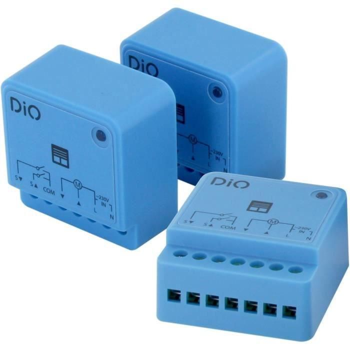 Kit de 3 módulos de persianas - DIO CONNECTED HOME - DiO (433Mhz/ZB/BLE) Kit de 3 módulos de persianas - DIO CONNECTED HOME - DiO (433Mhz/ZB/BLE)