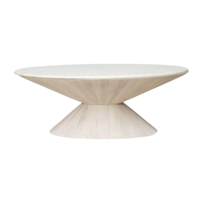 Mesa auxiliar Romimex Blanco Dorado 122 x 45 x 69 cm Cónica