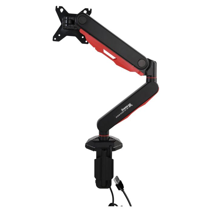 iiyama DSG3001C-R1 Soporte de Monitor para Escritorio, Ajuste de Altura, VESA 100x100/75x75, hasta 30", 9 kg, Negro y Rojo, con conector USB 8
